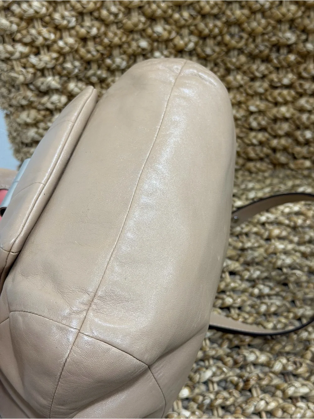 Coach Beige Leather Crossbody Bag